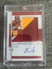 2021 Panini Collegiate National Treasures-Amon-Ra St Brown-Rookie Patch Auto