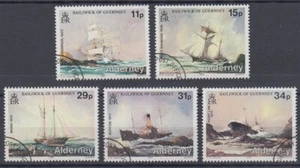 ALDERNEY 1987 SHIPWRECKS SET (5) VFU (ID:303/D30665) - Picture 1 of 1