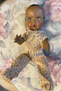 Rare Vintage 1972 African American  Gerber Baby Doll Original Clothes British - Picture 1 of 9