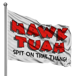 HAWK TUAH Spit On That Thang 3x5 ft College dorm banner funny flag boating boat - Picture 1 of 6