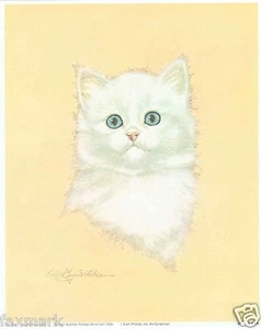 Marshmallow              White Kitty Art Print              Robert Guzman-Forbes - Picture 1 of 1