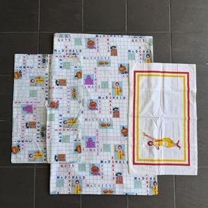 Vintage McDonald’s 1980s Twin Bed Quilt Set Ronald Grimace Hamburglar Retro - Picture 1 of 8