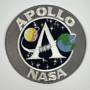 NASA Project Apollo Mission Crew "A" Space Patch Embroidered 7.5" Vtg Orig 1960s - Picture 1 of 3