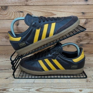 Adidas Trainers Womens Size UK 5 Originals Samba Brown Yellow Gum Leather Shoes - Picture 1 of 13