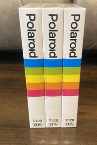 Polaroid Supercolor Blank Sealed VHS Tapes T-120 New Sealed 3 Pack - Picture 1 of 4