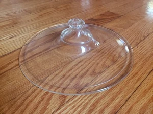 Early Pyrex 2 Qt Casserole Dish #100 Clear Glass 9.25" Replacement Lid Only - Picture 1 of 6