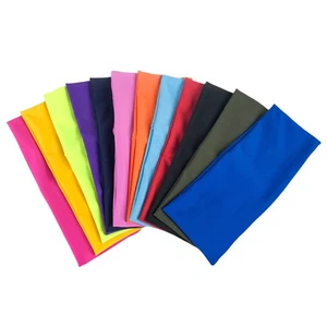6 PCS Solid Stretch Sweatbands Breathable Sports Running Fitness Gym Headband - Picture 1 of 6