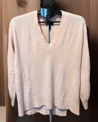 Rag & Bone Womens S 100% Cashmere Pink V Neck Sweater Relaxed Pink Retails $450 - Image 1 of 4