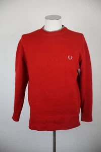 FRED PERRY HERREN WOLLSTRICK PULLOVER GR M MAN SWEATER WOOL CASUAL VINTAGE LOGO - Bild 1 von 9