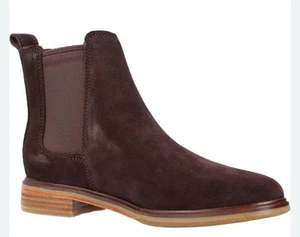 Clarks Ladies Clarkdale Arlo Dark Brown Suede Chelsea Boots UK Size 3 D EUR 35.5 - Picture 1 of 4