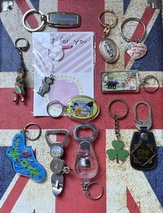 Vintage Key Rings, Bulk Lot, Retro & New - Picture 1 of 7