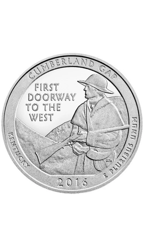 2016 5oz Silver ATB (Cumberland Gap National Historical Park, Kentucky) - Image 1 of 2