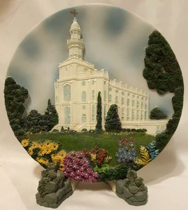 ST. GEORGE UTAH 3-D TEMPEL LDS MORMON SAMMLER TELLER - HOCHZEIT SIEGEL GESCHENK - Bild 1 von 3