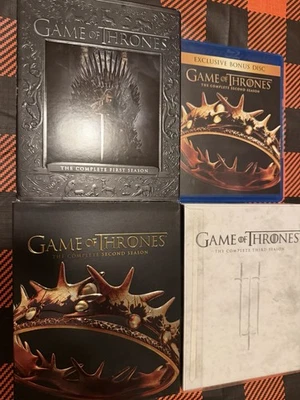 Game of Thrones Seasons 1-3 Blu-ray Lot Complete Sets + Bonus Disc HBO Foto 1 de 2