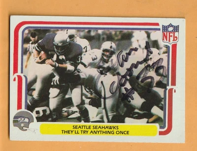Dan Doornink Seattle Seahawks AUTO Signed 1980 Fleer Washington State Cougars - Image 1 of 2