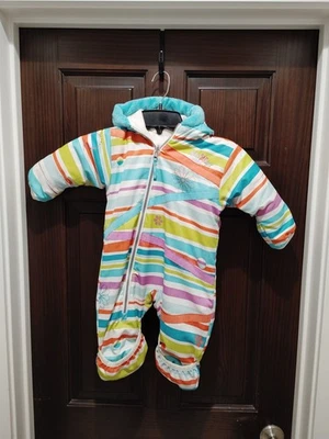 Obermeyer Infant Girls 1pc Muliicolor Hooded Snowsuit InfantSz 18-24 Months - Image 1 of 3