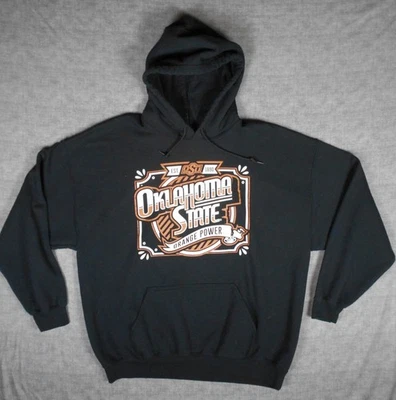 Oklahoma State Cowboys Orange Power Black Hoodie Sweatshirt Size XL - Image 1 of 4