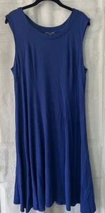 Chelsea & Theodore blaues stretchiges ärmelloses Strickkleid klassisch XL * - Bild 1 von 7