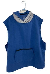 Women's TomboyX Hero Hoodie Vest Sleeveless Blue Size 5X - Picture 1 of 6