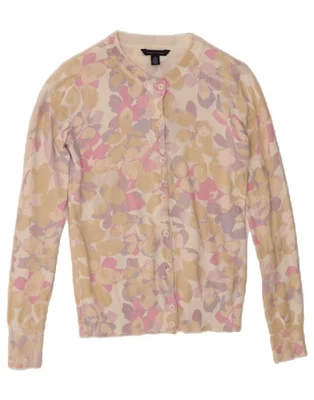 TOMMY HILFIGER Mujer Cárdigan Suéter UK 6 XS Beige Floral Algodón CW68 Foto 1 de 3