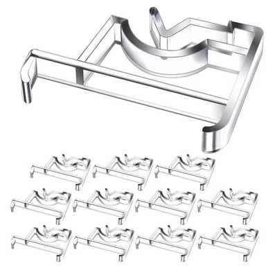  12pcs 2-Inch Transparent Hidden Valance Clips Horizontal Wooden Or Faux Wood - Image 1 of 4