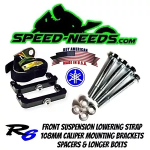 SOPORTE DE PINZA CORREA BAJA DELANTERA YAMAHA R6 YZFR6 ESPACIADORES Y PERNOS MÁS LARGOS - Imagen 1 de 5