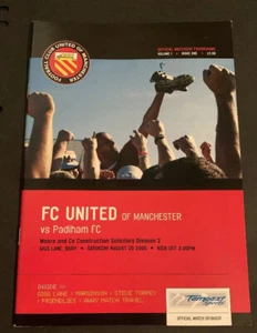 2005 FCUM FC United Of Manchester V Padiham 1st Competitive Game - Picture 1 of 4