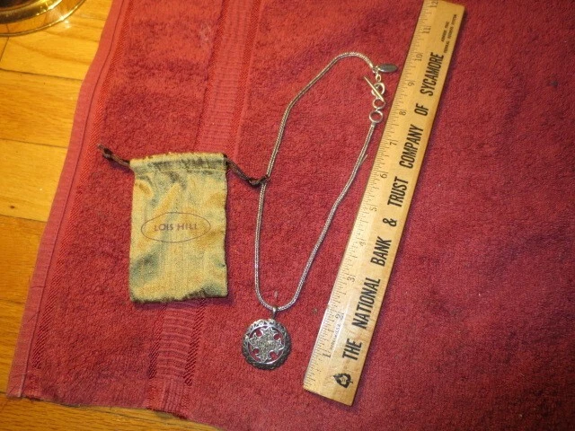 Plata de ley Lois Hill Indonesia. Collar colgante redondo 925 Foto 1 de 4