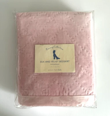 Falda de cama Pottery Barn Kids LUJO Colección SEDA Y TERCIOPELO CUNA ROSA Foto 1 de 4