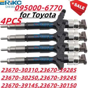 4PCS 095000-6770 23670-39285 23670-39245 23670-39145 Diesel injector For Toyota - Foto 1 di 6