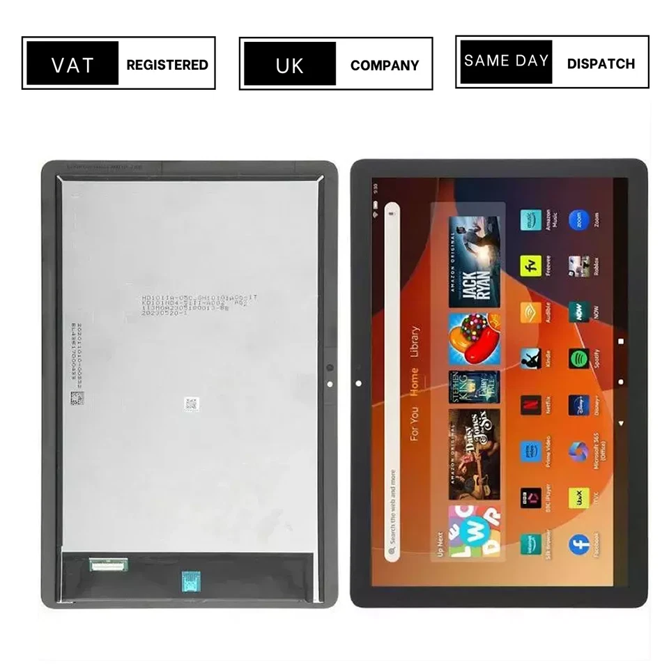Amazon Fire HD 10 2023 TG425K LCD Display Touch Screen Digitizer - Image 1 of 2