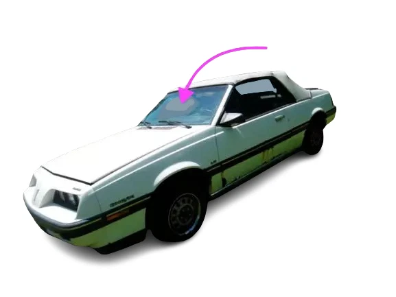 Se adapta a: Pontiac 2000 Sunbird 1982-1985 convertible 2 puertas parabrisas delantero vidrio Foto 1 de 4