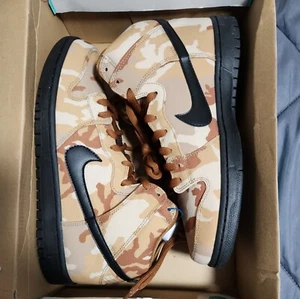 Size 10.5 - Nike Dunk Pro SB High Brown Camo - Picture 1 of 11