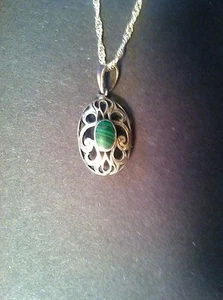 925 Sterling Silver Elabrate Charm Pendant spiral Chain 22 inch 2mm necklace - Picture 1 of 12