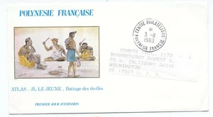 Polinesia Francesa 1983 Cubierta sin estampillas de correo publicitario Wilmington Delaware EE. UU. - Imagen 1 de 2
