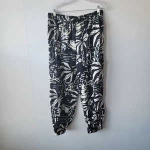 Panama Jack womens Cargo Jogger Pants size XL elastic tie waist linen blend - Picture 1 of 10