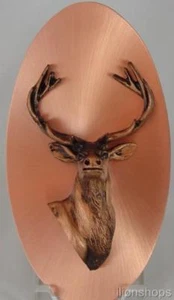 Copperama Elk Head Wall Plaque 3-D Copper Art - Picture 1 of 1