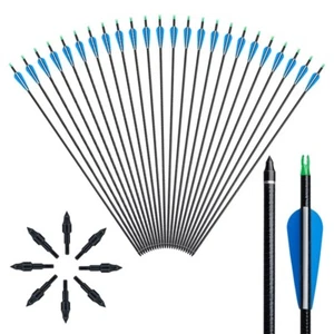 Archery Hunting 32'' Fiberglass Arrows Screw-in Tip for Recurve bow/Compound bow - Picture 1 of 11