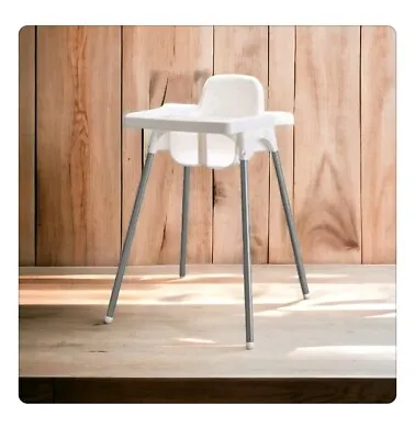 IKEA Antilop High Chair With Tray - Silver/White • 3.20£