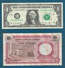 1 Dollars 2013 Usa Banknotes + 1 Pound Nigeria Banknotes - 2 Pcs !