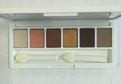 CLINIQUE 6 color Shadow Palette AJ BRONZE JAVA DUSK BLACK HONEY PEACH IVORY - Image 1 of 3