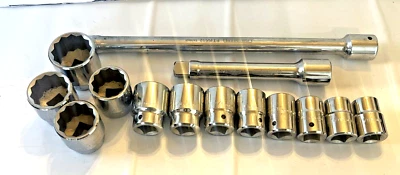 "Lote de herramientas de enchufes y barras de extensión John Deere pt16681 pt16682 3/4"" -- con enchufes" Foto 1 de 4