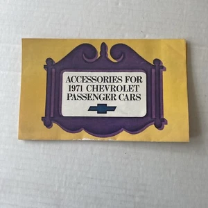 1971 Chevrolet Optionen Zubehör Verkaufsprospekt Impala Camaro Chevelle Nova - Bild 1 von 7