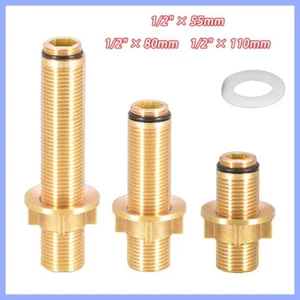 Straight Tap Faucet Fixing Extension Fitting Brass Kitchen Basin Tool BSP 1/2" - Picture 1 of 10
