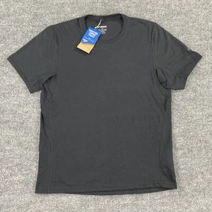 Brooks Mens Distance Short Sleeve Shirt Black Size Small - Picture 1 of 13