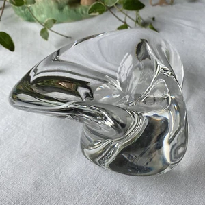 Saint LOUIS Crystal Art Bowl / Dish Ash Tray 6.5” - Quality French Vintage - Picture 1 of 8