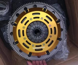 ADLERSPEED Race Twin Disc Clutch & Flywheel For Lancer EVO Evolution 4 5 6 7 8 9 - Foto 1 di 11