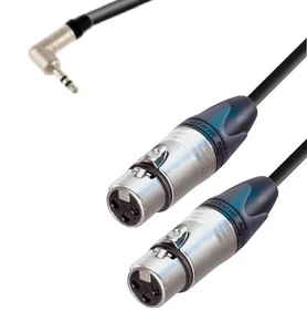 DG Systems - Cavo da Mini-Jack Stereo Neutrik NTP3RC a 2 XLR F Neutrik NC3FXX - Imagen 1 de 2