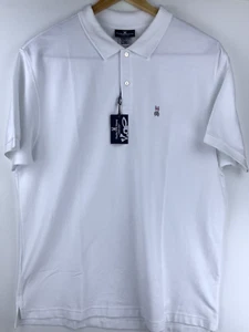 New Psycho Bunny Pima Cotton BIG & TALL Fit White Polo Shirt 3XLT Tall $130 - Picture 1 of 6