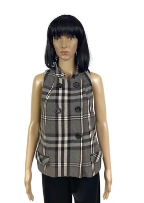 chaleco a cuadros lana pinko lana talla it44 Foto 1 de 4